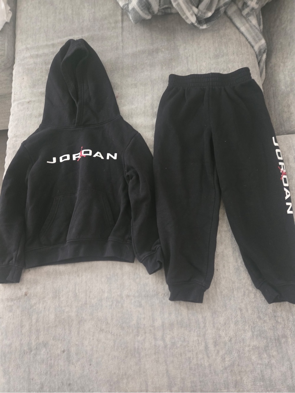 Jordan Kids Black Hoodie & Joggers with White Logo